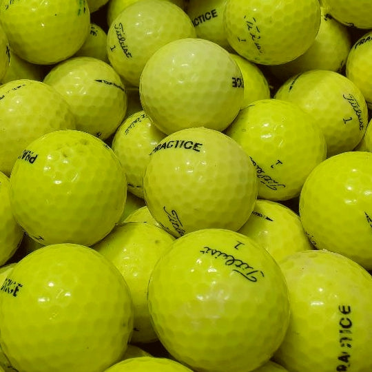 Titleist Tour Practice/NXT Yellow Used Range Golf Balls CB Grade 600 c