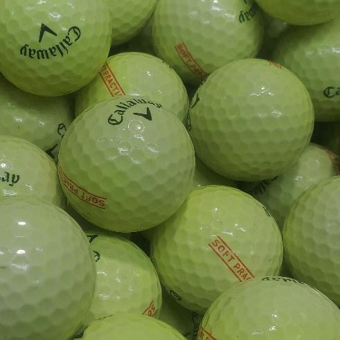 Callaway Soft Practice Yellow No Stripe C-B Grade Used Golf Balls | 300 Per Case [REF#052123G] (7118141063250) (7147734237266)