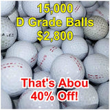 Dirt Cheap Range Practice Used Golf Balls D Grade 15K Per Order [REF121325A] - Golfball Monster