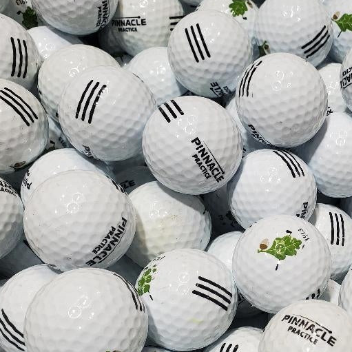 Pinnacle Practice Logo A-B Grade Used Golf Balls | 300 Per Case [REF#112823P] (7199514460242) (7361640104018) (7361649279058) (7361650720850)