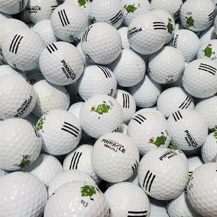 Pinnacle Practice Logo A-B Grade Used Golf Balls | 300 Per Case [REF#112823P] (7199514460242) (7361640104018) (7361649279058) (7361650720850)