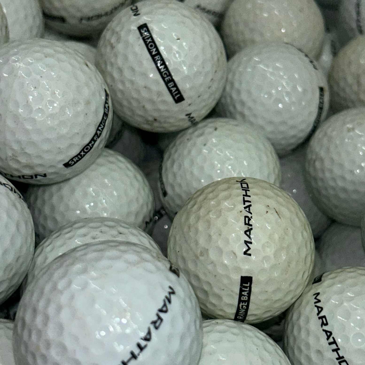 Srixon Marathon Limited Flight Creamy Logo B/A Grade Used Golf Balls | 300 Per Case [REF#082224D] - Golfball Monster