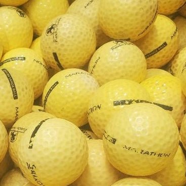 Srixon Marathon Limited Flight Logo Yellow ABC Grade Used Golf Balls | 300 Per Case [REF#062123C] - Golfball Monster