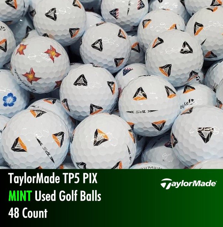 TaylorMade TP5 PIX Used Golf Balls | 48 Count - Golfball Monster