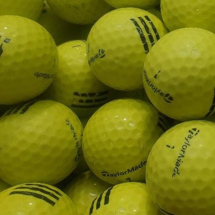 TaylorMade Three Stripe Yellow B Grade Used Range Golf Balls | 300 Per Case [REF080824B] - Golfball Monster