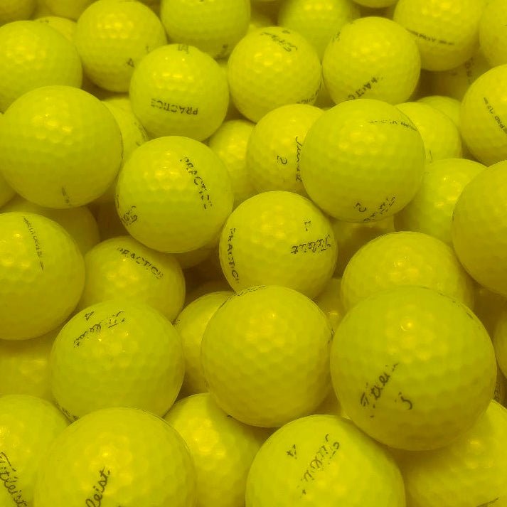 Titleist ProV1 Practice Yellow CD Grade Used Golf Balls | 300 Balls Per Case [REF#021424W] - Golfball Monster