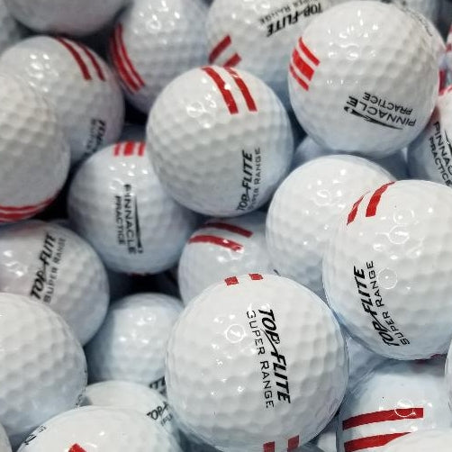 Mix Red Stripe Practice BRAND NEW Golf Balls (6670612987986)
