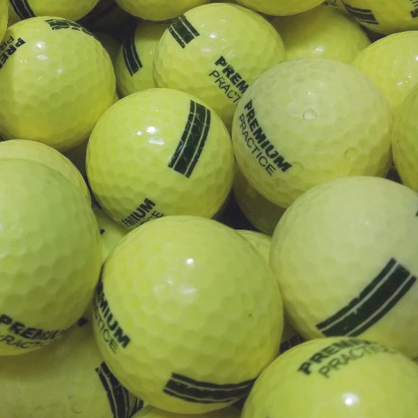 Range Premium Practice Yellow A-B Grade Used Golf Balls | 600 Count [REF#M040] (6880237027410)