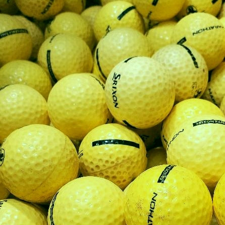 Srixon Marathon Limited Flight Logo Yellow CB Grade Used Golf Balls | 600 Per Case [REF#1101MLF] (7000205492306) (7000209326162)