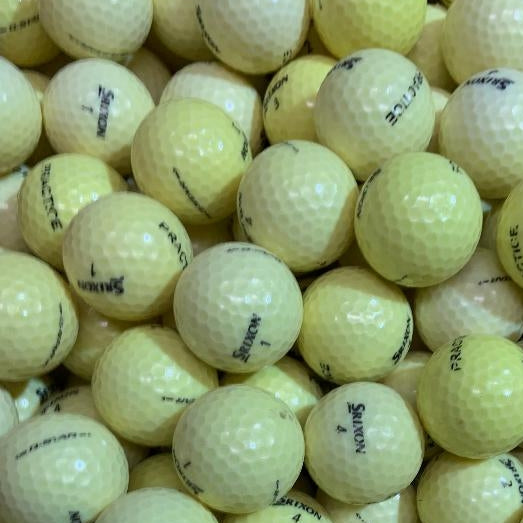Srixon Yellow No Stripe Used Golf Balls B-A Grade One Lot of 639 [REF#G009] (6849085931602)