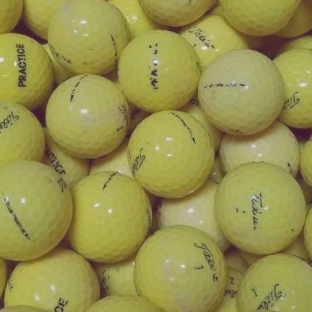 Titleist Tour Practice Yellow D Grade Used Golf Balls | 300 Per Case [REF#020725A] - Golfball Monster (4783716466770)