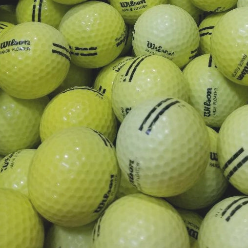 Wilson Range Floaters YELLOW Faded BA Grade Used Golf Balls  (6676054114386)