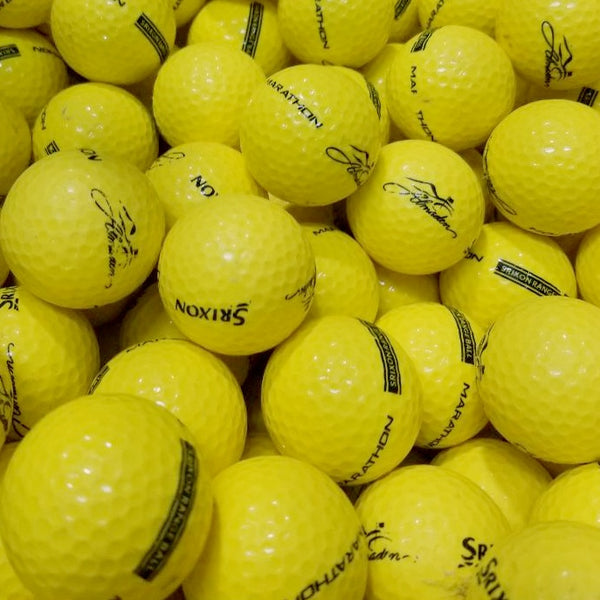 Srixon Marathon Logo Yellow Used Golf Balls A-B Grade (6610327732306) (6610338971730) (6610339528786)